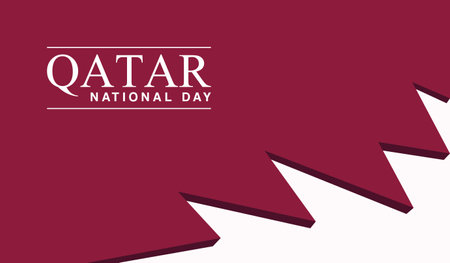 Qatar National Day Banner Templateのイラスト素材