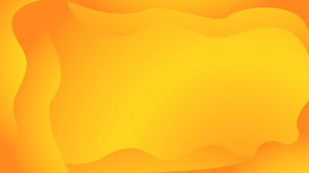 Yellow Background with a Combination of Lines and Shapesのイラスト素材