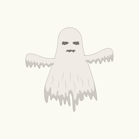 Halloween Cute White Ghost, cartoon cute white ghostのイラスト素材
