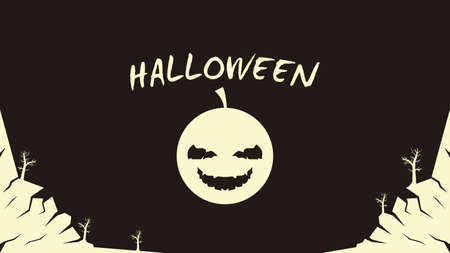 Halloween Day Greetings on Black Background, halloween day illustration, halloween day wallpaper,のイラスト素材