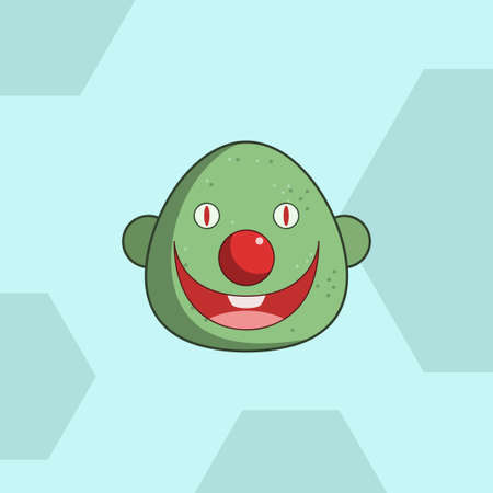 Non-fungible token monster character with green colorのイラスト素材