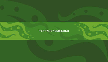 Abstract Green Channel Banner Template, Futuristic banner channel, gamer bannerのイラスト素材