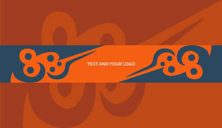 Abstract Blue and Orange Channel Banner Template, Beautiful future banner, cool gamer channelのイラスト素材