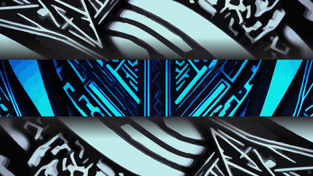 3d illustration of abstract geometric composition, art design for banner backgroundのイラスト素材