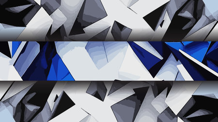 Abstract geometric background with triangles. Horizontal banner template. Vector illustrationのイラスト素材
