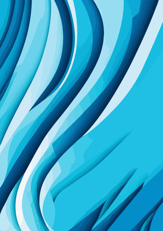 abstract blue background with smooth lines and waves. Vector illustration.のイラスト素材