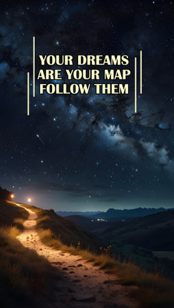 Inspirational quote. You are your own way of life.