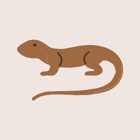 Lizard icon in flat style. Animal vector illustration on white background.のイラスト素材