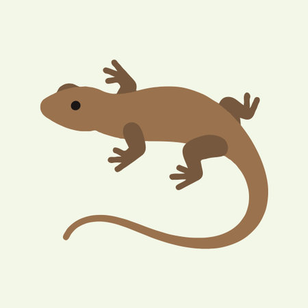 Lizard flat icon. Vector illustration on white background. Geckoのイラスト素材