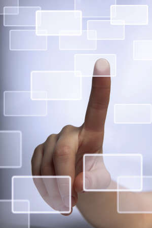 Hand and touch screen interface