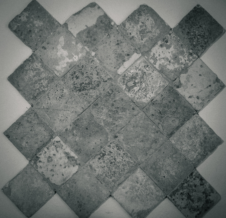 Design pattern made of sqaure texture on a wall in Cordoba, Spain, Europeの写真素材