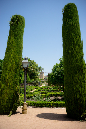 The jardines of the Alcazar de los Reyes Cristianosのeditorial素材