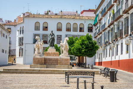 Statue of the matador in ancient Cordoba on June 20, 2017.のeditorial素材