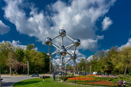 The Atomium monument at Brussels Belgium, Europeのeditorial素材