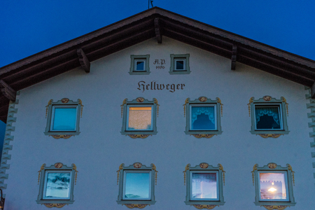 Kastelruth, Italy - 28 June 2018: The cityscape and townscape of Kastelruth, Castelrotto in Italyのeditorial素材
