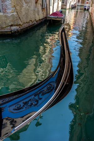 The Gondola on canal in Venice, Italyの写真素材