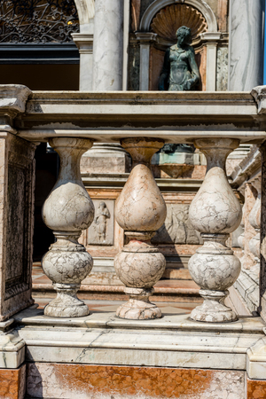Europe, Italy, Venice, a close up of a stone buildingの写真素材