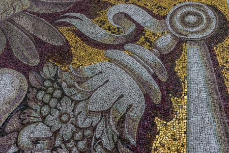 Vatican City, Italy - 23 June 2018: Art Decoration on the walls of Saint Peter's Basilica while walking upward towards the domeのeditorial素材