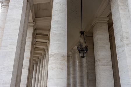 Vatican City, Italy - 23 June 2018: Colonnades of St. Peter's Square in Vatican Cityのeditorial素材