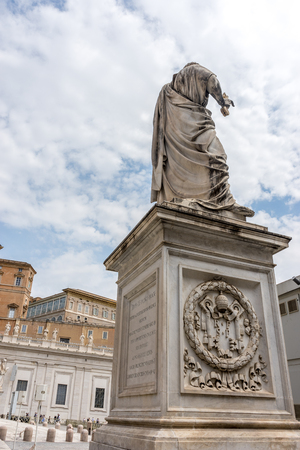 Vatican City, Italy - 23 June 2018: Facade of the Saint Peter's Basilica at St. Peter's Square in Vatican Cityのeditorial素材