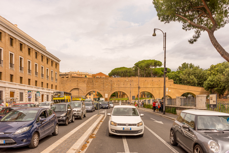 Rome, Italy - 23 June 2018: Traffic on the streets of Rome, Italyのeditorial素材