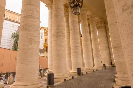 Vatican City, Italy - 23 June 2018: Colonnades of St. Peter's Square in Vatican Cityのeditorial素材