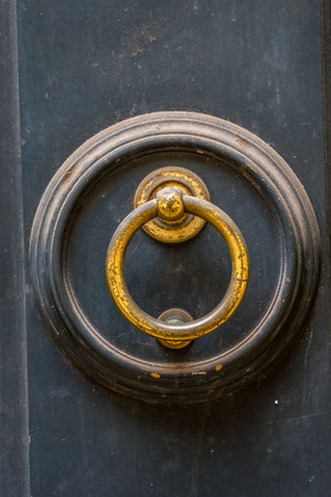Iron ring door knobの写真素材