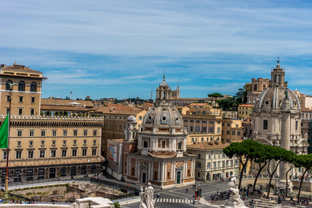 Rome, Italy - 23 june 2018: Piazza Venezia, Facade of tomb of the unknown soldier in Rome,Italyのeditorial素材