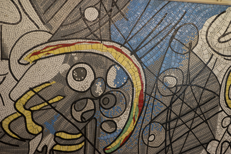 Rome, Italy - 24 june 2018: Street art on the walls at a subway station in Rome,Italyのeditorial素材