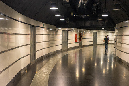 Rome, Italy - 23 june 2018: Colosseum subway station termini in Rome,Italyのeditorial素材