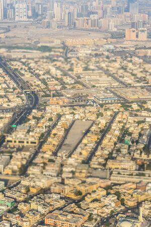 Dubai Emirates Desert, an aerial view of a cityの写真素材