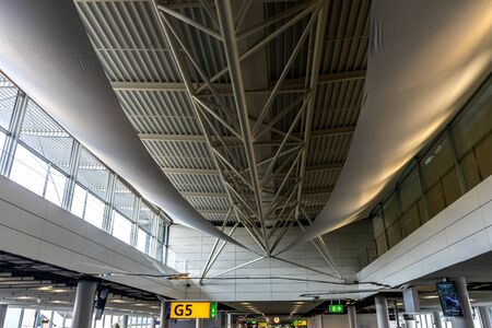 Schiphol, Amsterdam, Netherlands - 4 November 2018 : Transfer Gate 5 terminal at Schiphol airportのeditorial素材