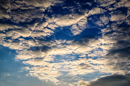 Sky on sunset with structureの写真素材