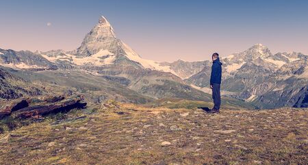 Hike near to Matterhorn, Zermatt, Switzerlandの写真素材