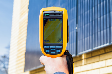 Thermal imaging inspection of solar panels on the home