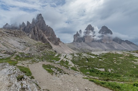 Dolomites alps, Mountain, Summer valley, Italyの写真素材