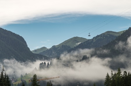 Majestic scenery of mountins at golden sunset in Dolomites National Park, South Tyrol, Italy, Europeの写真素材