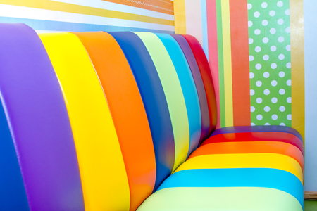Multi color sofa bed.の写真素材