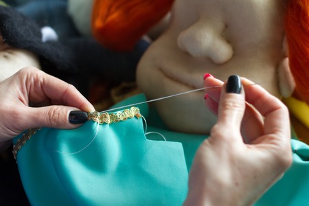 Making of handmade toysの写真素材