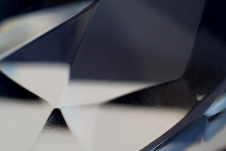 Diamond elements close-up on a black background. Abstraction. Defocused.の写真素材