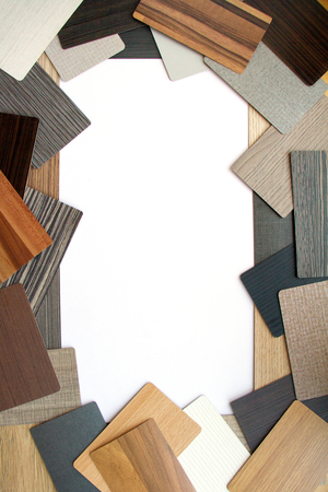 Background or concept of multi-colored cards in gray and brown tones and different textures isolate on a white background, copy spaceの写真素材