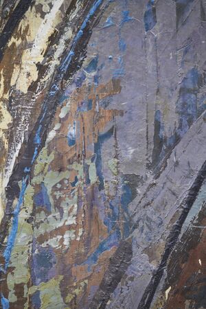Textured background of paint in cold tones, selective focusの写真素材