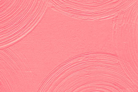 Closeup pink abstract background gypsum panel, spiral shaped volumetric, coral circles, futuristic background, selective focusの写真素材