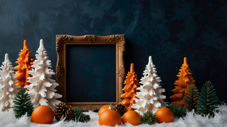 Christmas Gingerbread with Fir Branchesの素材