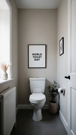 World Toilet Day: Clean and Modern Restroom Interiorの素材