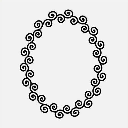 spiral frame vector design templateのイラスト素材
