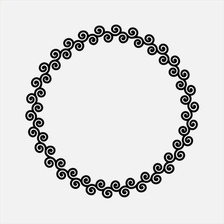 spiral frame vector design templateのイラスト素材
