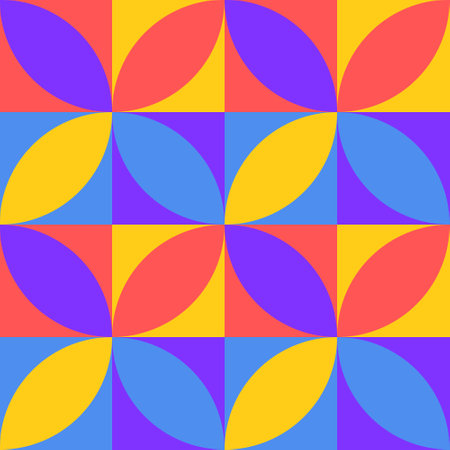 seamless geometric flower pattern vector designのイラスト素材