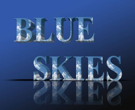 Blue Skies text