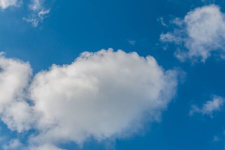 White clouds in the sky backgroundの写真素材